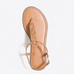 NWOT J.Crew Cork T-strap sandal size 9.5